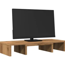vidaXL Support de moniteur réglable chêne artisanal bois d'ingénierie
