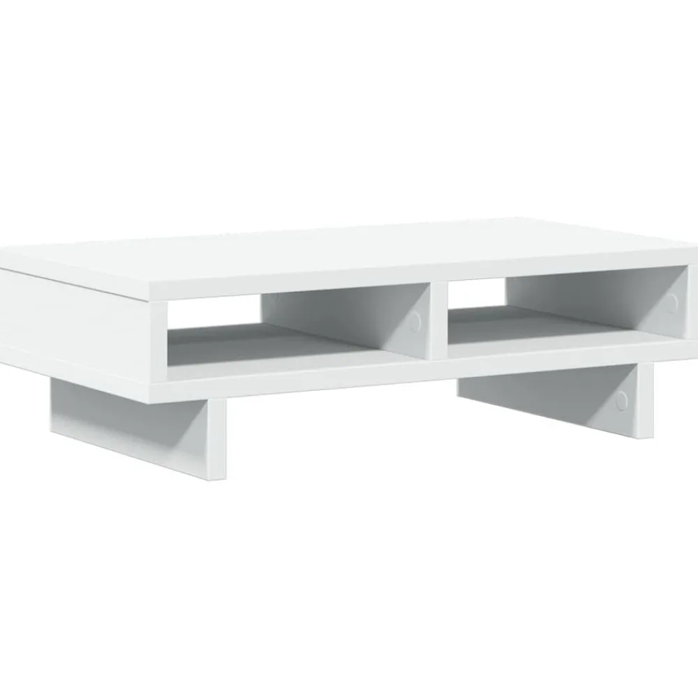 Appareils Électroniques-vidaXL Support de moniteur 50x27x15 cm bois d'ingénierie Blanc