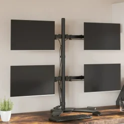 vidaXL Support de moniteur noir acier VESA 75/100 mm