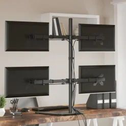 vidaXL Support de moniteur noir acier VESA 75/100 mm