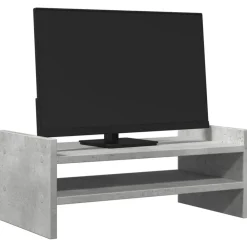 Appareils Électroniques-vidaXL Support de moniteur 50x27x20 cm bois d'ingénierie Gris béton