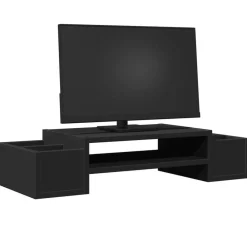 vidaXL Support de moniteur avec rangement bois d'ingénierie