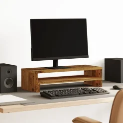 Appareils Électroniques-vidaXL Support de moniteur 54x22x15 cm bois d'ingénierie Vieux bois