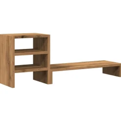 vidaXL Support de moniteur et organisateur de bureau bois d'ingénierie