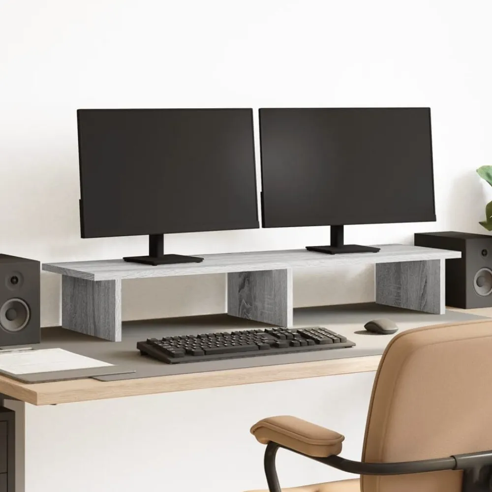 vidaXL Support de moniteur 100x27x15 cm bois d'ingénierie