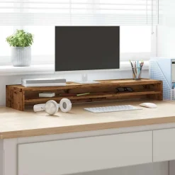 vidaXL Support de moniteur 100x24x13 cm bois d'ingénierie