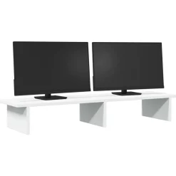 Appareils Électroniques-vidaXL Support de moniteur 100x27x15 cm bois d'ingénierie Blanc