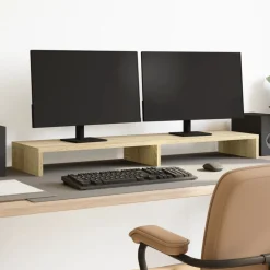 vidaXL Support de moniteur chêne sonoma 100x27x10 cm bois d'ingénierie