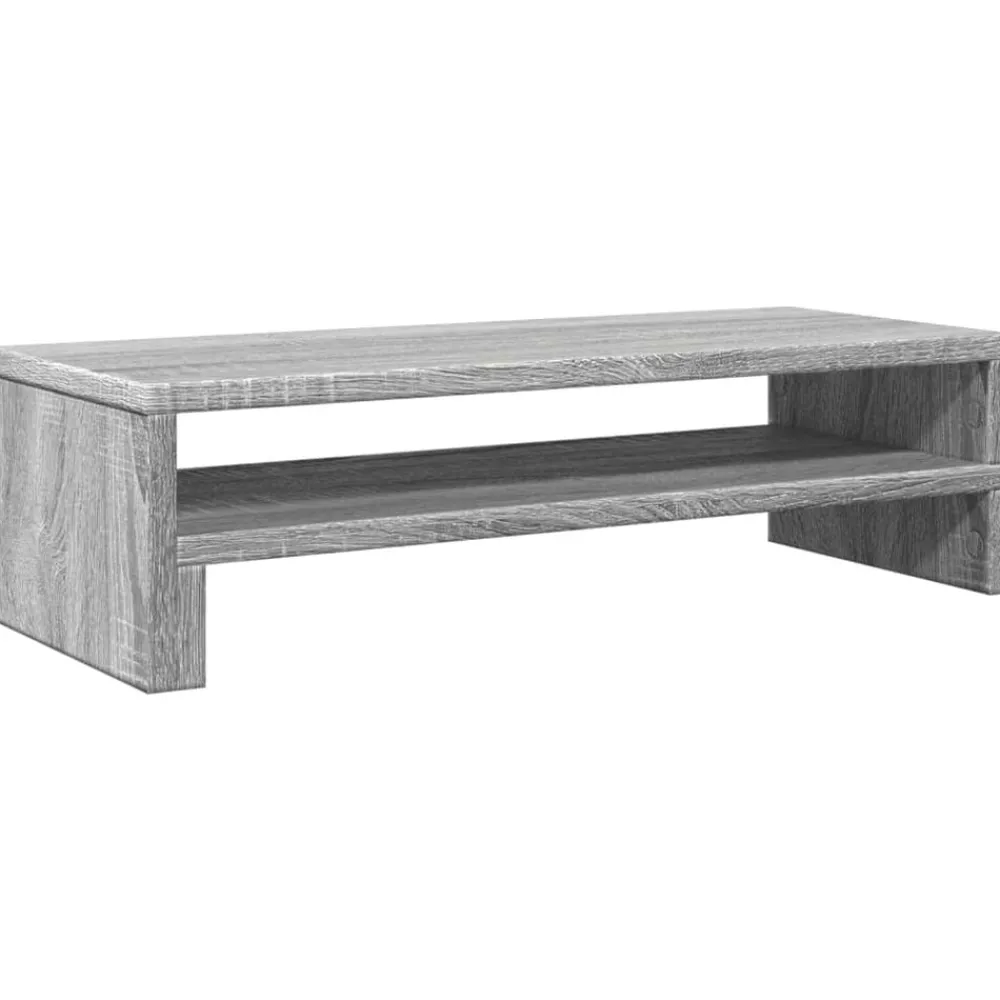 Appareils Électroniques-vidaXL Support de moniteur 54x22x15 cm bois d'ingénierie Sonoma gris