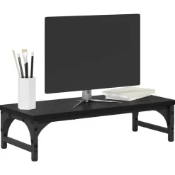 Appareils Électroniques|Allaitement & Alimentation-vidaXL Support de moniteur Chêne noir 55 x 23 x 14 cm Ch&ecirc;ne noir