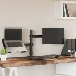 Appareils Électroniques-vidaXL Support de moniteur noir acier VESA 75/100 mm