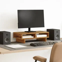 Appareils Électroniques-vidaXL Support de moniteur 50x27x15 cm bois d'ingénierie Vieux bois