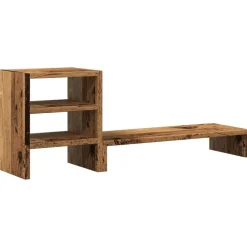 vidaXL Support de moniteur et organisateur de bureau bois d'ingénierie