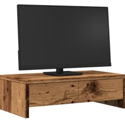 vidaXL Support de moniteur avec tiroirs bois d'ingénierie