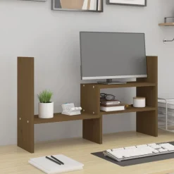 vidaXL Support de moniteur (39-72)x17x43 cm Bois de pin