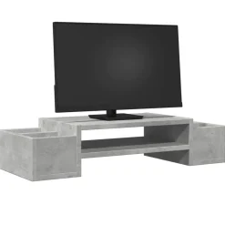 vidaXL Support de moniteur avec rangement bois d'ingénierie