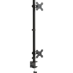 Appareils Électroniques-vidaXL Support de moniteur double noir acier VESA 75/100 mm
