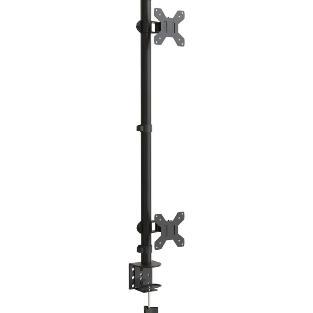 Appareils Électroniques-vidaXL Support de moniteur double noir acier VESA 75/100 mm
