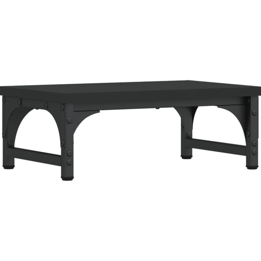Appareils Électroniques-vidaXL Support de moniteur 37x23x14 cm bois d'ingénierie Noir