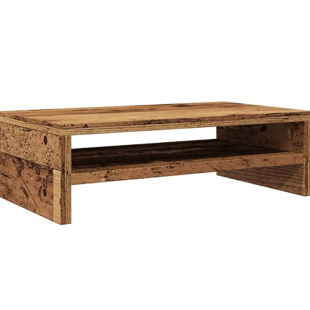 Meubles Tv-vidaXL Support de moniteur 42 x 24 x 13cm bois d'ingénierie Vieux bois