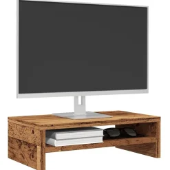 Meubles Tv-vidaXL Support de moniteur 42 x 24 x 13cm bois d'ingénierie Vieux bois