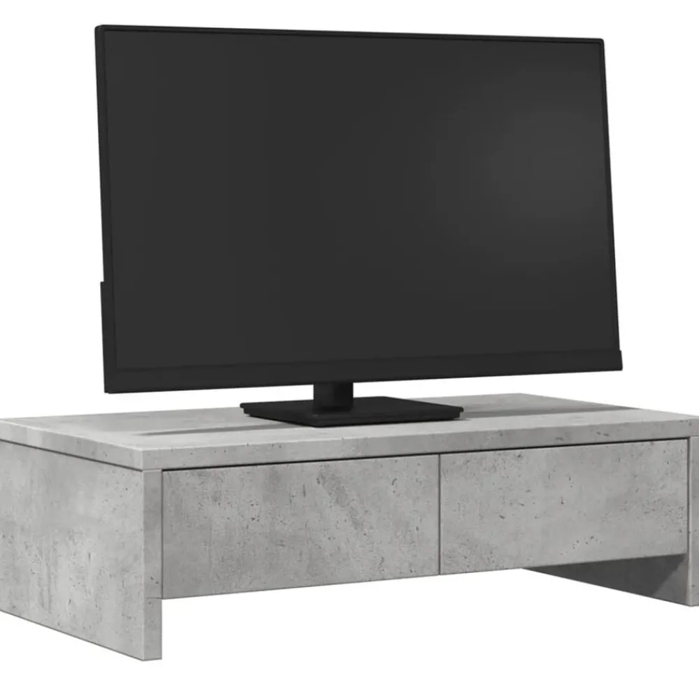 vidaXL Support de moniteur avec tiroirs bois d'ingénierie