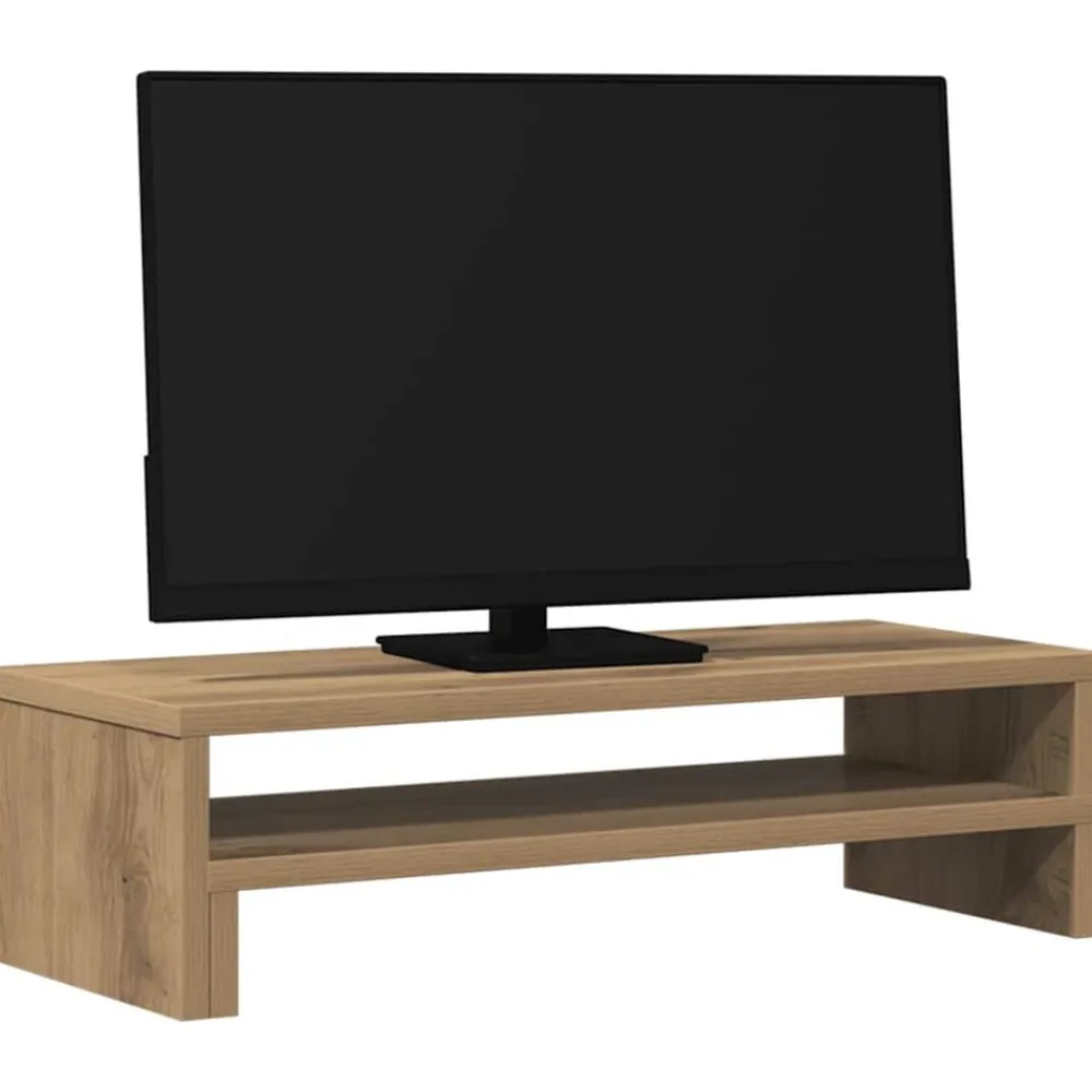 vidaXL Support de moniteur chêne artisanal 54x22x15 cm bois ingénierie