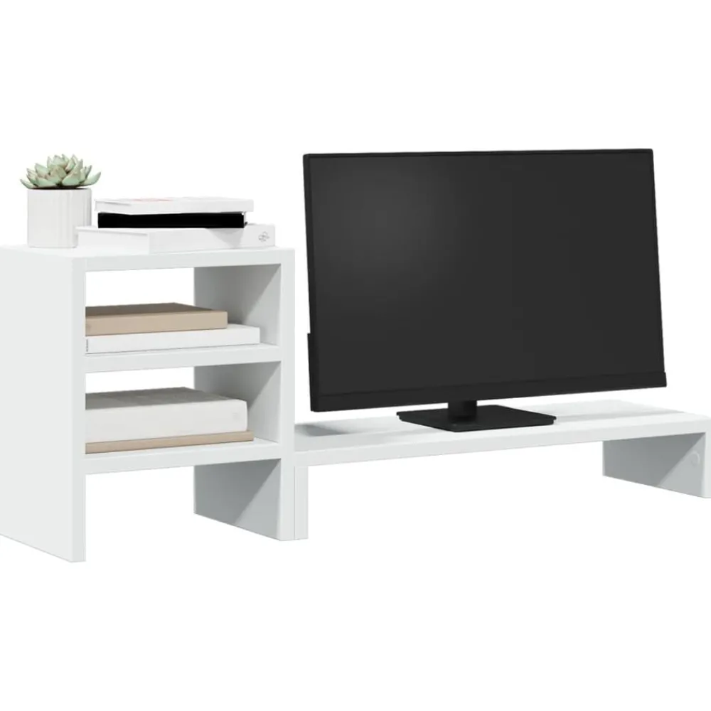 vidaXL Support de moniteur et organisateur de bureau bois d'ingénierie
