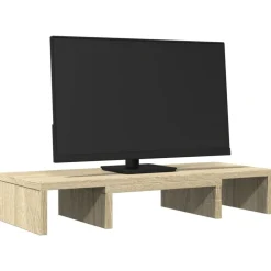 Appareils Électroniques-vidaXL Support de moniteur réglable chêne sonoma bois d'ingénierie Ch&ecirc;ne sonoma