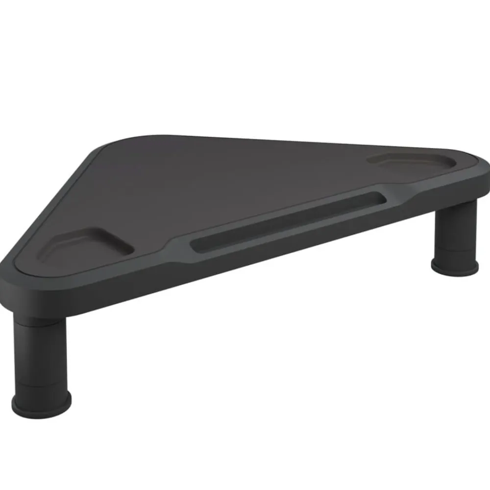 vidaXL Support de moniteur d'angle Noir 49x28x10,5 cm