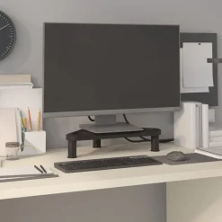 vidaXL Support de moniteur d'angle Noir 49x28x10,5 cm