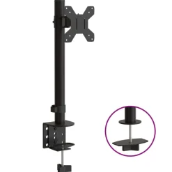 Appareils Électroniques-vidaXL Support de moniteur noir acier VESA 75/100 mm