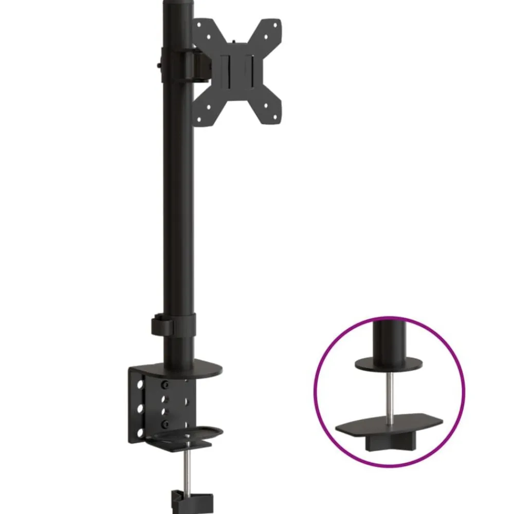 Appareils Électroniques-vidaXL Support de moniteur noir acier VESA 75/100 mm
