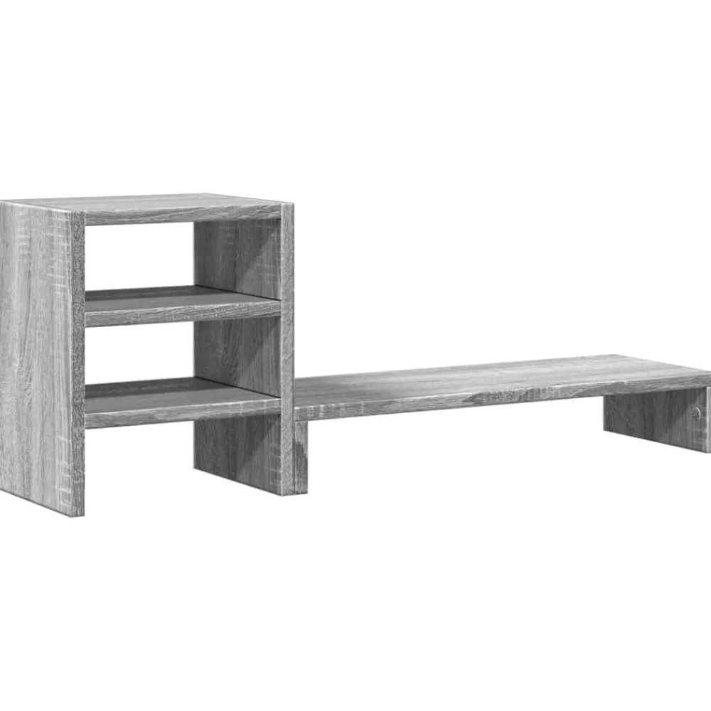 vidaXL Support de moniteur et organisateur de bureau bois d'ingénierie