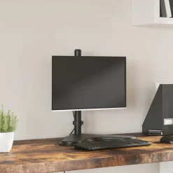 Appareils Électroniques-vidaXL Support de moniteur noir acier VESA 75/100 mm
