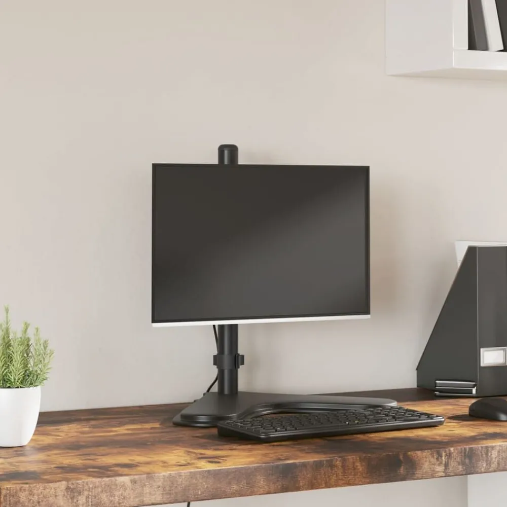 Appareils Électroniques-vidaXL Support de moniteur noir acier VESA 75/100 mm