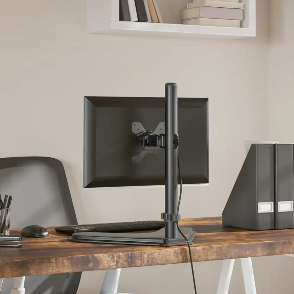 Appareils Électroniques-vidaXL Support de moniteur noir acier VESA 75/100 mm
