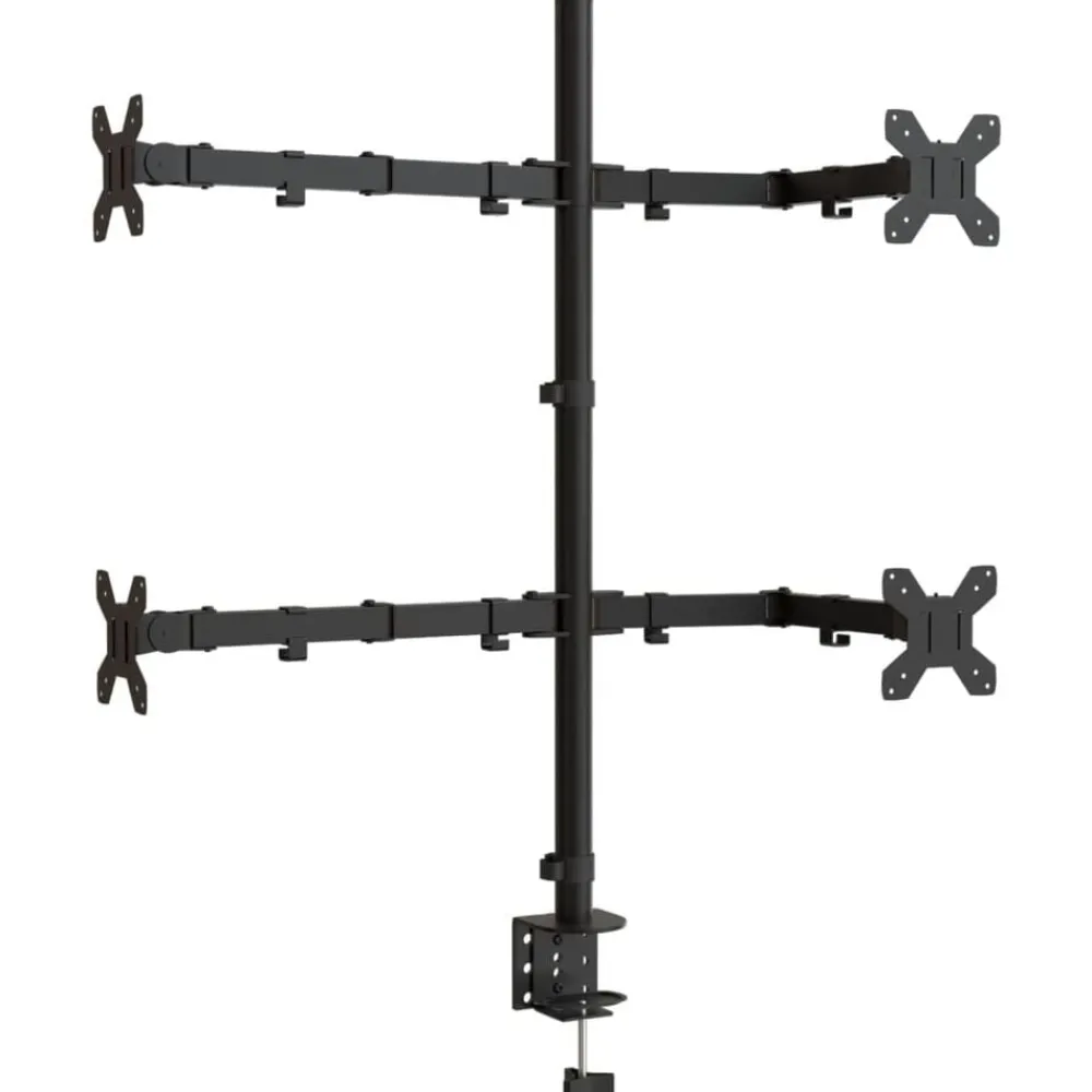vidaXL Support de moniteur noir acier VESA 75/100 mm
