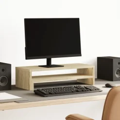 Appareils Électroniques-vidaXL Support de moniteur chêne sonoma 54x22x15 cm bois d'ingénierie Ch&ecirc;ne sonoma