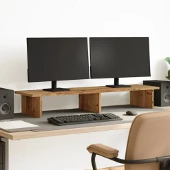 vidaXL Support de moniteur 100x27x15 cm bois d'ingénierie