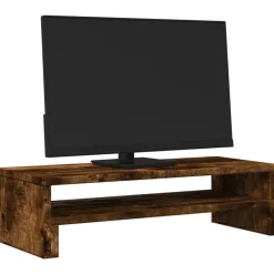 Appareils Électroniques-vidaXL Support de moniteur chêne fumé 54x22x15 cm bois d'ingénierie Chêne fumé