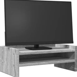 Appareils Électroniques|Allaitement & Alimentation-vidaXL Support de moniteur 42x24x16 cm bois d'ingénierie Sonoma gris