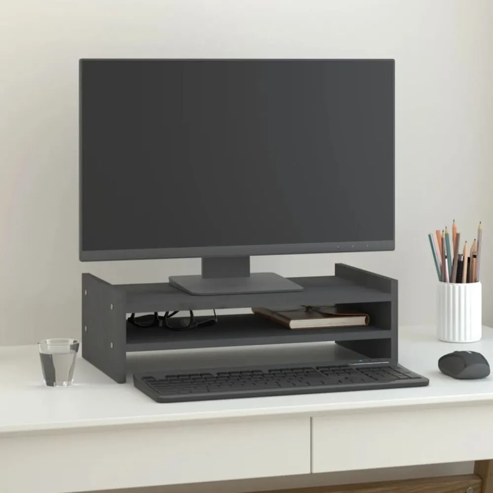 vidaXL Support de moniteur 50x27x15 cm Bois de pin solide