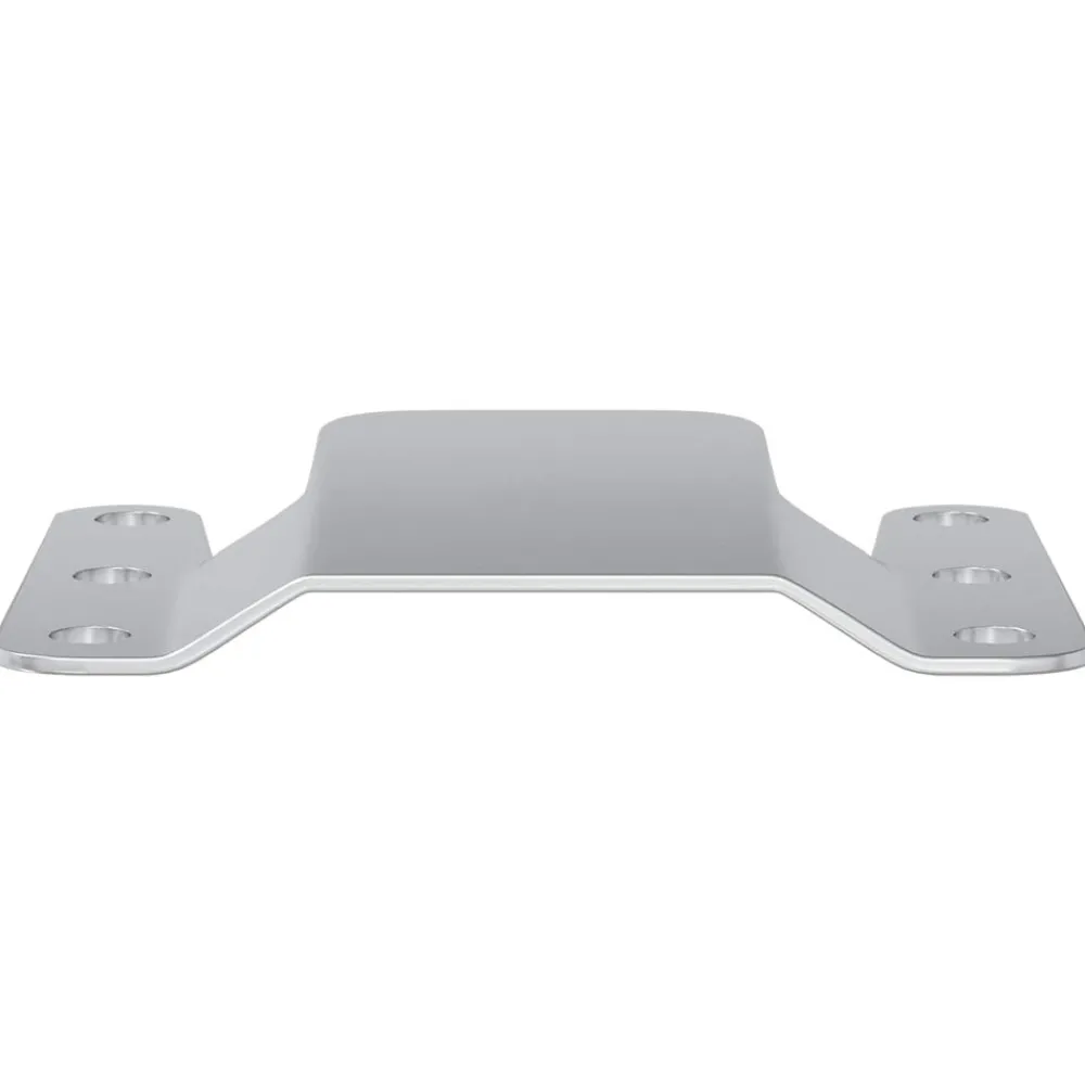 vidaXL Support de montage encastré 2 pcs Argenté 75 x 66 x 1,4 mm