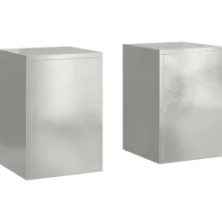 vidaXL Support de Plante 2 pcs Argent 24 x 24 x 35 cm