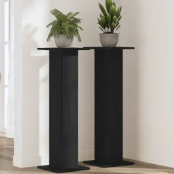 Appareils Électroniques|Pelouses & Jardins-vidaXL Support de Plante 2 pcs Chêne noir 30 x 30 x 95 cm Ch&ecirc;ne noir