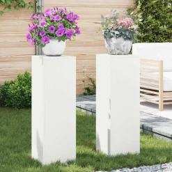 vidaXL Support de Plante 2 pcs 24 x 24 x 75 cm Acier