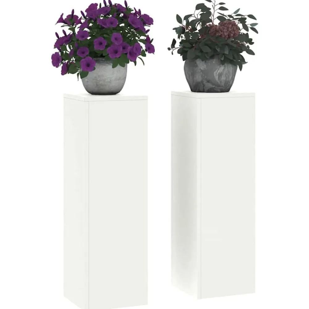 vidaXL Support de Plante 2 pcs 24 x 24 x 75 cm Acier