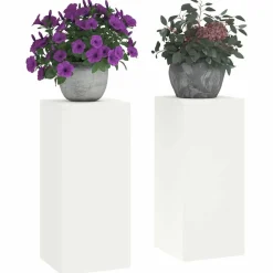 vidaXL Support de Plante 2 pcs 24 x 24 x 55 cm Acier