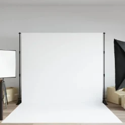 vidaXL Support de toile de fond noir 254x243 cm acier